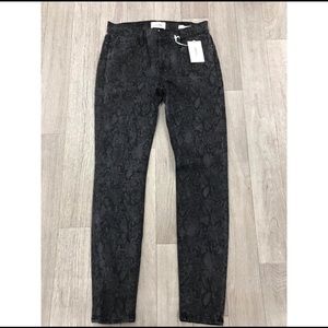 Frame Denim Snake Python Print Skinny Jean